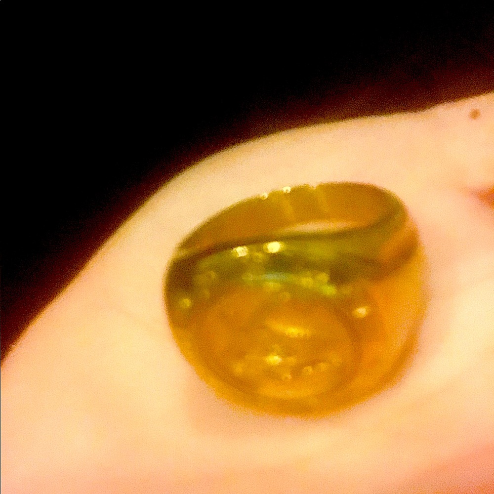 Large gold plated ring